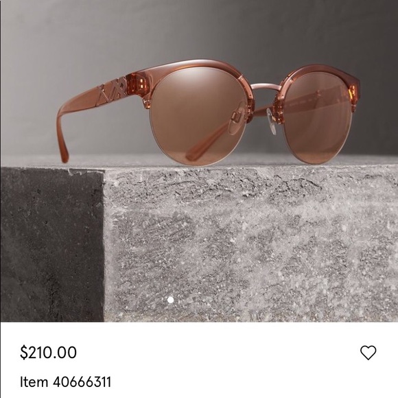 Burberry check detail round frame sunglasses Clearance